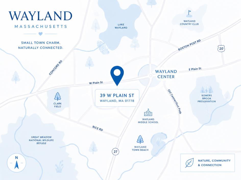 Map placeholder showing Wayland Cleaners location